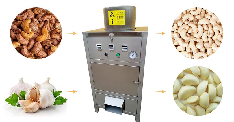 garlic &amp; cashew peeling machine