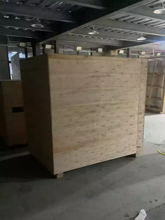 Black garlic machine packed in a wooden export crate
